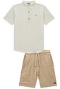 Conjunto de bata em meia malha e bermuda em linho santorine com elastano 98829 Johnny Fox Teen Menino Conjunto de bata em meia malha e bermuda em linho santorine com elastano 98829 Johnny Fox Teen Menino