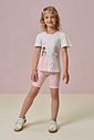 Conjunto de blusa alongada em cotton e bermuda biker em malha power 96646 Infanti Infantil Menina