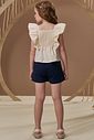 Conjunto de bata em tricoline com elastano e short saia em sarja com elastano 97093 Infanti Infantil Menina Conjunto de bata em tricoline com elastano e short saia em sarja com elastano 97093 Infanti Infantil Menina