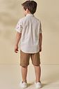 Conjunto de camisa em linho deluxe e bermuda em cotton jeans com elastano 96050 LucBoo Infantil Menino