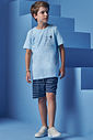 Bermuda em ripstop airflex com elastano 98679 Johnny Fox Teen Menino