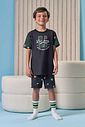 Conjunto de pijama com camiseta e bermuda em malha fresh 97085 LucBoo Infantil Menino Conjunto de pijama com camiseta e bermuda em malha fresh 97085 LucBoo Infantil Menino