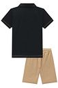 Conjunto de camisa polo em meia malha e bermuda em sarja girassol com elastano 96998 LucBoo Infantil Menino Conjunto de camisa polo em meia malha e bermuda em sarja girassol com elastano 96998 LucBoo Infantil Menino