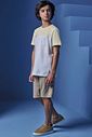 Conjunto de camiseta em meia malha e bermuda em cotton jeans com elastano 98694 Johnny Fox Teen Menino Conjunto de camiseta em meia malha e bermuda em cotton jeans com elastano 98694 Johnny Fox Teen Menino