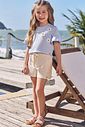 Shorts em sarja com elastano 94947 Infanti Infantil Menina