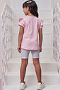 Conjunto de blusa em meia malha e bermuda biker em malha power 98700 Infanti Infantil Menina Conjunto de blusa em meia malha e bermuda biker em malha power 98700 Infanti Infantil Menina