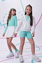 Saia em malha UV50 com shorts embutido 96268 Vic Teen Menina Saia em malha UV50 com shorts embutido 96268 Vic Teen Menina