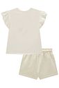 Conjunto de blusa em meia malha e short saia em moletom sem pelúcia 99586 Kukiê Infantil Menina Conjunto de blusa em meia malha e short saia em moletom sem pelúcia 99586 Kukiê Infantil Menina