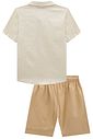 Conjunto de camisa em linho cierro e bermuda em linho santorine com elastano 99031 LucBoo Infantil Menino Conjunto de camisa em linho cierro e bermuda em linho santorine com elastano 99031 LucBoo Infantil Menino