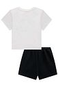 Conjunto de blusa em meia malha e short saia em moletom sem pelúcia 98889 Vic Teen Menina Conjunto de blusa em meia malha e short saia em moletom sem pelúcia 98889 Vic Teen Menina