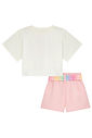 Conjunto de blusa em meia malha e shorts em moletom sem pelúcia 96576 Kukiê Infantil Menina Conjunto de blusa em meia malha e shorts em moletom sem pelúcia 96576 Kukiê Infantil Menina