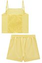 Conjunto de regata e short saia em linho com elastano 98878 Vic Teen Menina