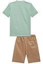 Conjunto de bata em linho verano e sarja girassol com elastano 99061 LucBoo Infantil Menino