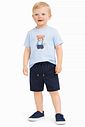 Conjunto de camiseta em meia malha e bermuda em sarja girassol com elastano 96226 LucBoo Infantil Menino Conjunto de camiseta em meia malha e bermuda em sarja girassol com elastano 96226 LucBoo Infantil Menino