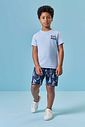 Conjunto de camiseta em meia malha e bermuda em nylon ergonômic com elastano 95390 LucBoo Infantil Menino Conjunto de camiseta em meia malha e bermuda em nylon ergonômic com elastano 95390 LucBoo Infantil Menino