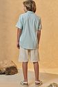 Conjunto de camisa em linho deluxe e bermuda em sarja girassol com elastano 95760 Johnny Fox Teen Menino Conjunto de camisa em linho deluxe e bermuda em sarja girassol com elastano 95760 Johnny Fox Teen Menino