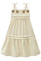Vestido midi em linho deluxe 98305 Kukiê Infantil Menina