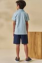 Conjunto de camisa polo em malha mesclada e bermuda em sarja girassol com elastano 96548 LucBoo Infantil Menino Conjunto de camisa polo em malha mesclada e bermuda em sarja girassol com elastano 96548 LucBoo Infantil Menino