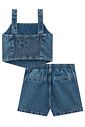 Conjunto de regata e shorts em jeans wishita 98996 Lilimoon Teen Menina