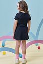 Conjunto de blusa e saia esportiva em poliamida (com shorts embutido) 96956 Kukiê Infantil Menina