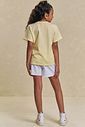 Conjunto de camiseta comfy em meia malha e shorts em sarja com elastano 96310 Lilimoon Teen Menina