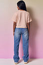 Calça wide leg em jeans com elastano 95001 Vic Teen Menina Calça wide leg em jeans com elastano 95001 Vic Teen Menina