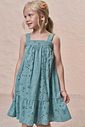 Vestido em tecido bordado 98948 Kukiê Infantil Menina