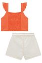 Conjunto de blusa em viscose e shorts em sarja com elastano 93342 Infanti Infantil Menina