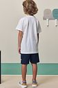 Conjunto de camiseta em meia malha e bermuda em moletom sem pelúcia 98268 LucBoo Infantil Menino