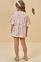 Trio de regata em cotton,shorts em malha big waffle e kimono em malha fresh 95227 Kukiê Infantil Menina Trio de regata em cotton,shorts em malha big waffle e kimono em malha fresh 95227 Kukiê Infantil Menina