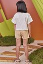Conjunto de blusa em meia malha e shorts em cupro 98280 Kukiê Infantil Menina