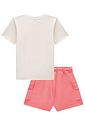 Conjunto de camiseta over em meia malha e shorts em moletom sem pelúcia 98793 Lilimoon Teen Menina Conjunto de camiseta over em meia malha e shorts em moletom sem pelúcia 98793 Lilimoon Teen Menina