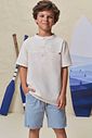 Conjunto de bata em linho deluxe e sarja ônix com elastano 99309 LucBoo Infantil Menino