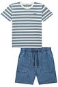 Conjunto de camiseta em malha brizza e bermuda em jeans benicio 96136 LucBoo Infantil Menino Conjunto de camiseta em malha brizza e bermuda em jeans benicio 96136 LucBoo Infantil Menino