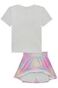Conjunto de blusa em malha UV50 e saia em malha yuki com shorts embutido 96539 Vic Teen Menina Conjunto de blusa em malha UV50 e saia em malha yuki com shorts embutido 96539 Vic Teen Menina