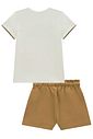 Conjunto de blusa em canelado liz com shorts em moletom sem pelúcia 99166 Infanti Infantil Menina