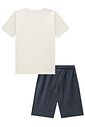 Conjunto camiseta em meia malha e bermuda em cotton jeans com elastano 95436 LucBoo Infantil Menino Conjunto camiseta em meia malha e bermuda em cotton jeans com elastano 95436 LucBoo Infantil Menino