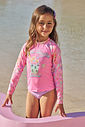 Trio de biquíni e blusa em malha com proteção UV50+ 96092 Kukiê Infantil Menina Trio de biquíni e blusa em malha com proteção UV50+ 96092 Kukiê Infantil Menina