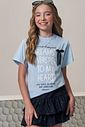 Camiseta over em meia malha 97971 Lilimoon Teen Menina Camiseta over em meia malha 97971 Lilimoon Teen Menina