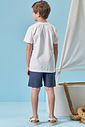 Conjunto camiseta em meia malha e bermuda em cotton jeans com elastano 95436 LucBoo Infantil Menino Conjunto camiseta em meia malha e bermuda em cotton jeans com elastano 95436 LucBoo Infantil Menino