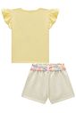 Conjunto de blusa em meia malha e shorts em moletom sem pelúcia 95425 Infanti Infantil Menina Conjunto de blusa em meia malha e shorts em moletom sem pelúcia 95425 Infanti Infantil Menina