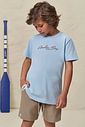 Conjunto de camiseta em meia malha e bermuda em cotton jeans com elastano 99420 LucBoo Infantil Menino