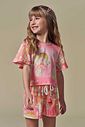 Conjunto de blusa e shorts em malha fresh 96926 Infanti Infantil Menina Conjunto de blusa e shorts em malha fresh 96926 Infanti Infantil Menina