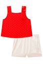 Conjunto de bata em crepe textura e shorts em sarja com elastano 98682 Kukiê Infantil Menina Conjunto de bata em crepe textura e shorts em sarja com elastano 98682 Kukiê Infantil Menina