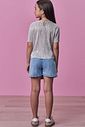 Short saia em jeans com elastano 99085 Vic Teen Menina