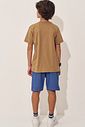 Conjunto de camiseta em meia malha e bermuda em malha denim com elastano 98002 Johnny Fox Teen Menino Conjunto de camiseta em meia malha e bermuda em malha denim com elastano 98002 Johnny Fox Teen Menino