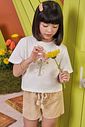 Conjunto de blusa em meia malha e shorts em cupro 98280 Kukiê Infantil Menina