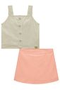 Conjunto de blusa em verano linho e short saia em sarja com elastano 99460 Lilimoon Teen Menina Conjunto de blusa em verano linho e short saia em sarja com elastano 99460 Lilimoon Teen Menina