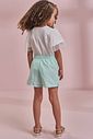 Conjunto de blusa em cotton e shorts saia em tricoline listrado 97131 Kukiê Infantil Menina
