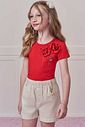 Short em sarja com elastano 98762 Infanti Infantil Menina Short em sarja com elastano 98762 Infanti Infantil Menina